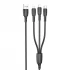 Дата кабель Borofone BX71 USB to 3in1 (1m) – Чорний. Фото 1 з 6