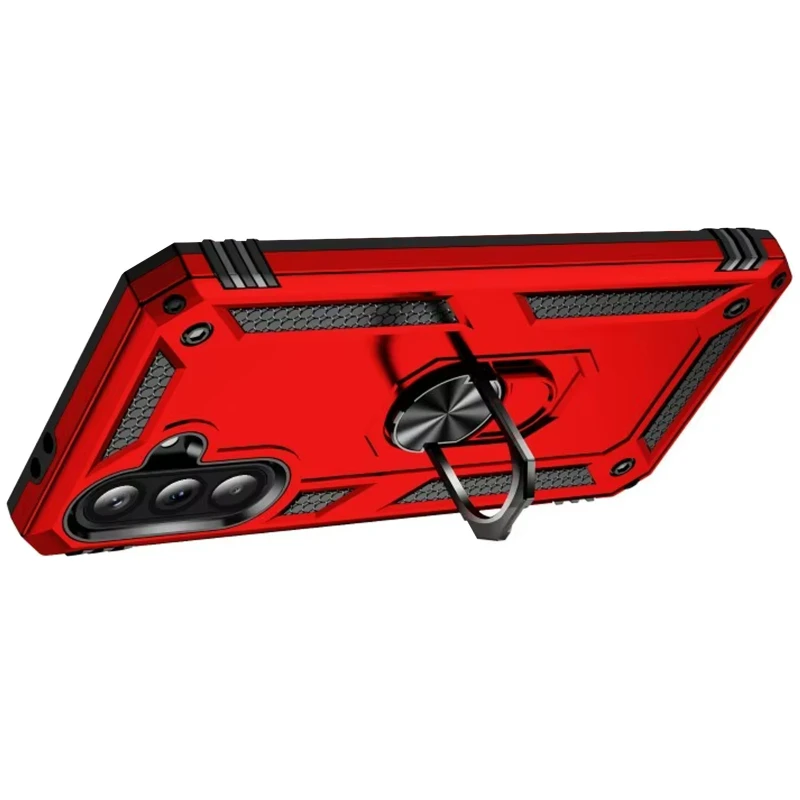 Протиударний чохол Serge Ring з кільцем на Samsung Galaxy A57 5G – Червоний. Фото 4 з 8