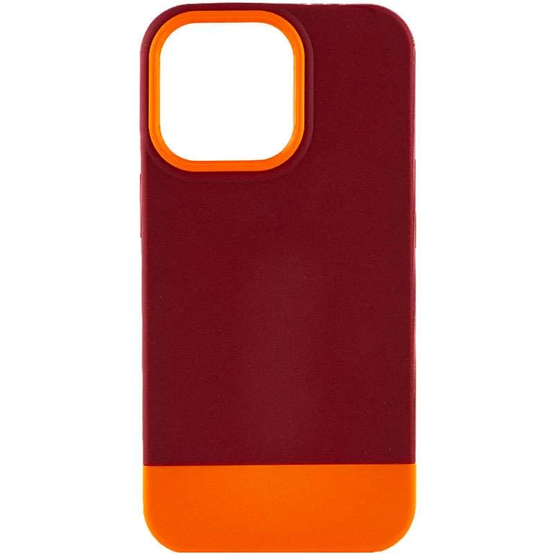 

Двоколірний чохол Bichromatic на Apple iPhone 13 Pro Max (6.7") (Brown burgundy / Orange)