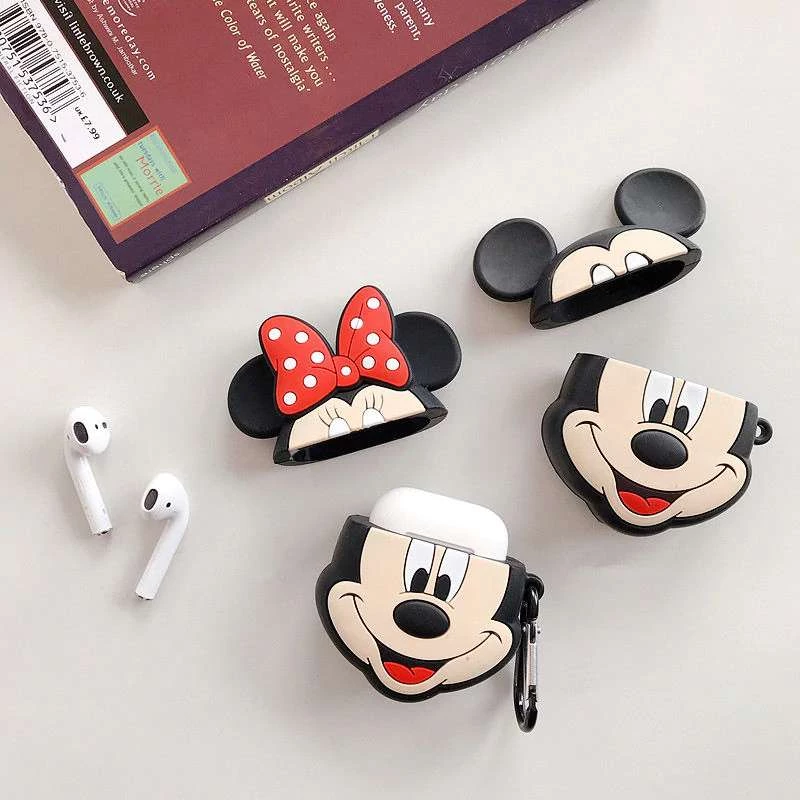 Силіконовий футляр Disney series для навушників AirPods 1/2 + карабін – Міккі Маус. Фото 6 з 6