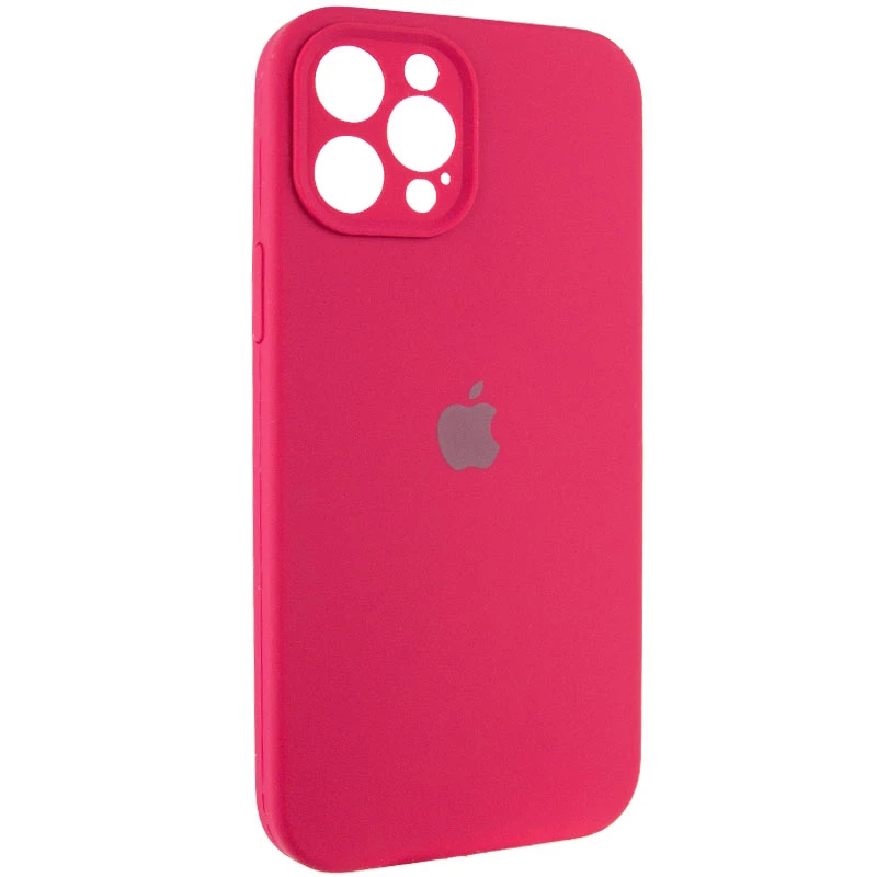 Чехол Silicone Case с защитой камеры для Apple iPhone 12 Pro (6.1") – Красный / Rose Red. Фото 3 из 8