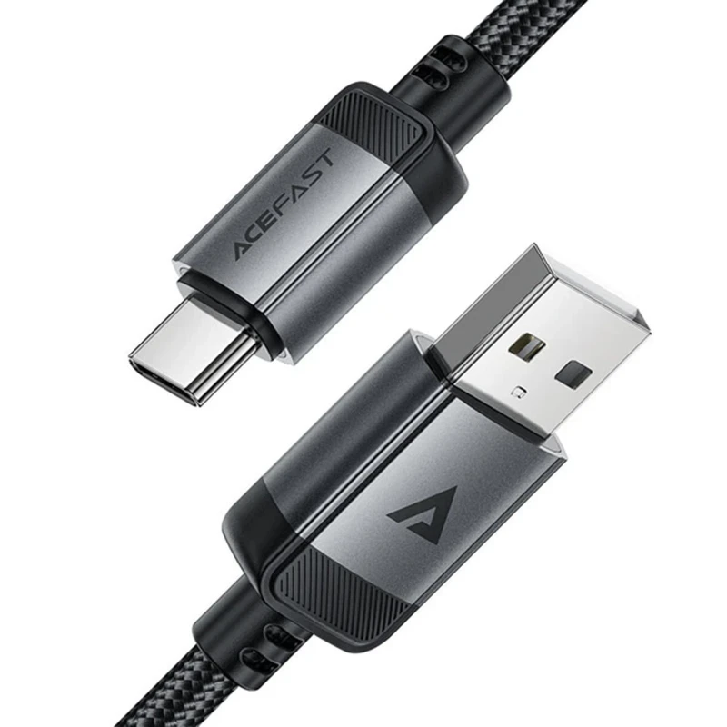 Дата кабель Acefast C20-04 USB to Type-C 3A (1.2m) – Black. Фото 4 з 4