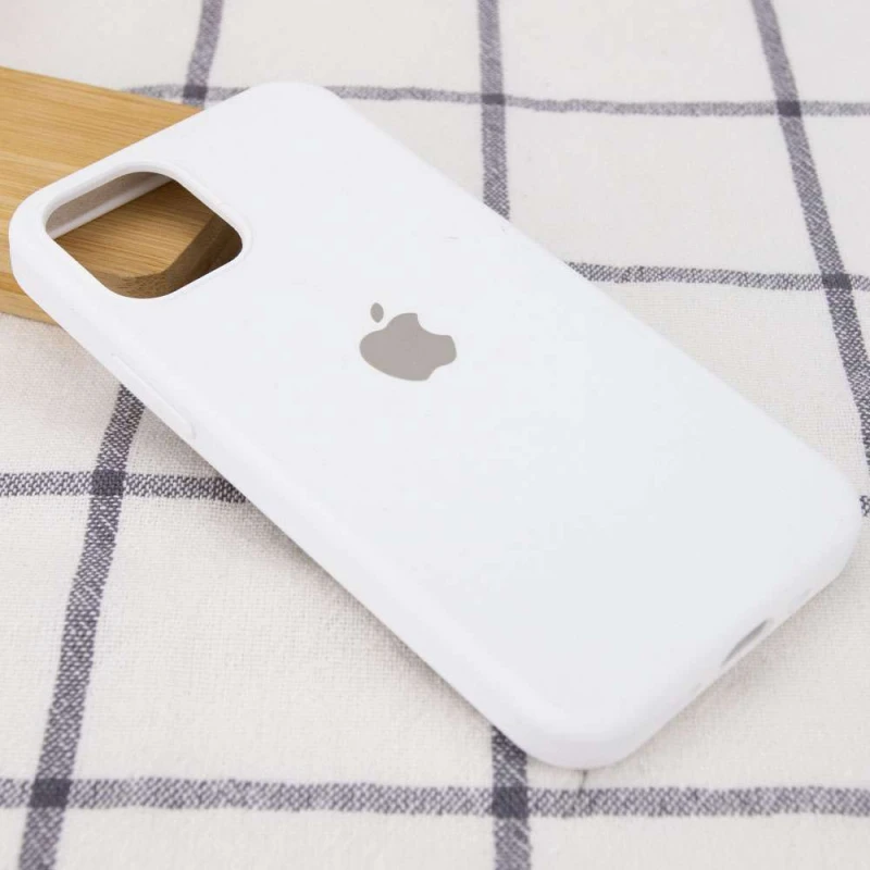 Чехол Silicone Case с закрытым низом для Apple iPhone 12 mini (5.4") – Белый / White. Фото 2 из 3