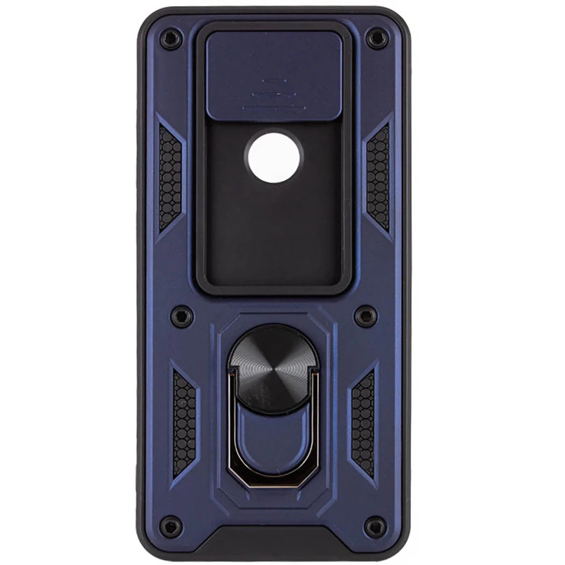 Ударопрочный чехол Ummi Camshield Serge Ring (in box) для Xiaomi Redmi Note 9 / Redmi 10X – Синий / Navy. Фото 2 из 2