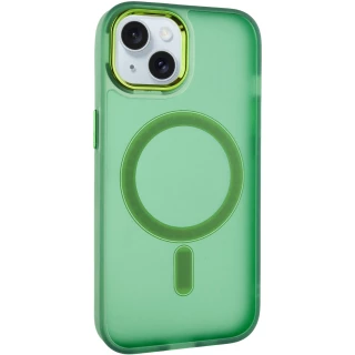 Цветной TPU+PC с MagSafe на Apple iPhone 14 (6.1") — Army Green