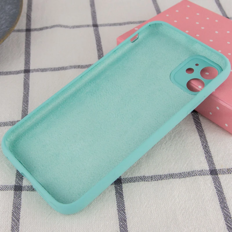 Чохол Silk Full Camera Protective (AA) NO LOGO для Apple iPhone 12 (6.1") – Бірюзовий / Marine Green. Фото 3 з 3