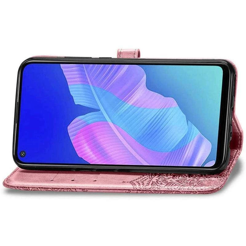 Шкіряний чохол-книжка Art Case з візитницею для Huawei Y6p – Рожевий. Фото 3 з 6