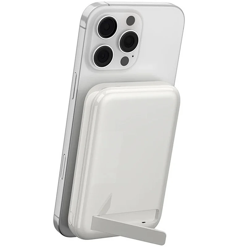 Портативное ЗУ Power Bank WIWU P064 Classic PD22.5W с БЗУ + holder 10000 mAh – White. Фото 1 из 2