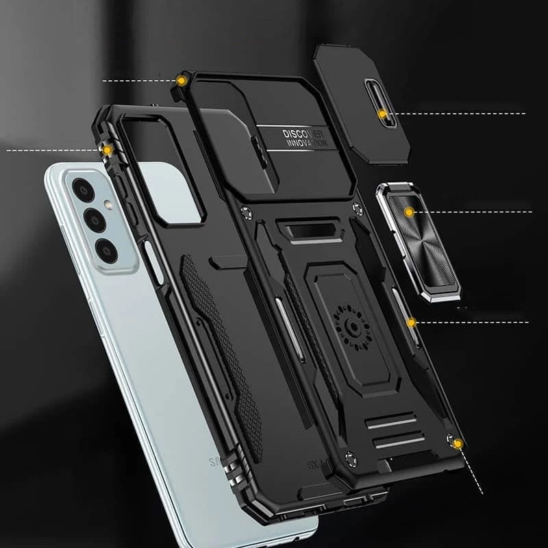 Ударостійкий чохол Square Ring зi шторкою на камеру на Samsung Galaxy A26 5G – Чорний / Black. Фото 4 з 4