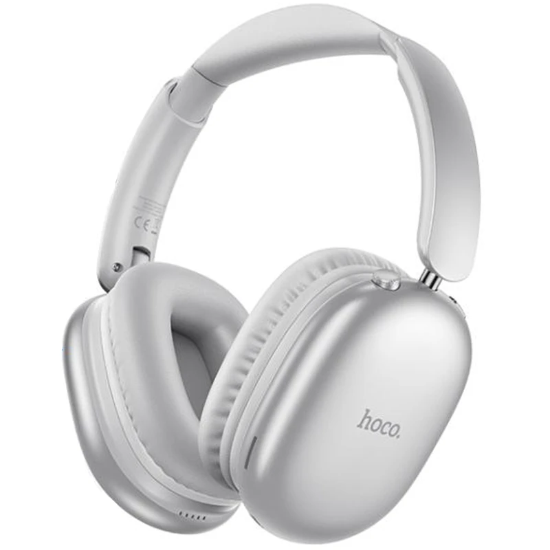 Накладные беспроводные наушники Hoco W73 Graceful (App) – silver. Фото 2 из 3