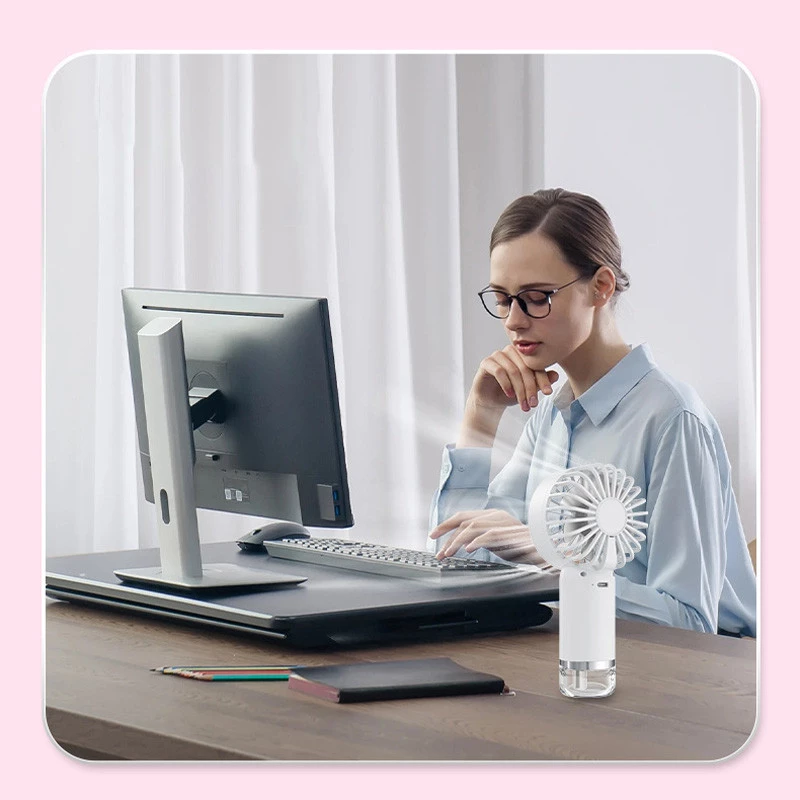 Портативний вентилятор SL610 з водяним охолодженням 500mAh – White. Фото 6 з 6