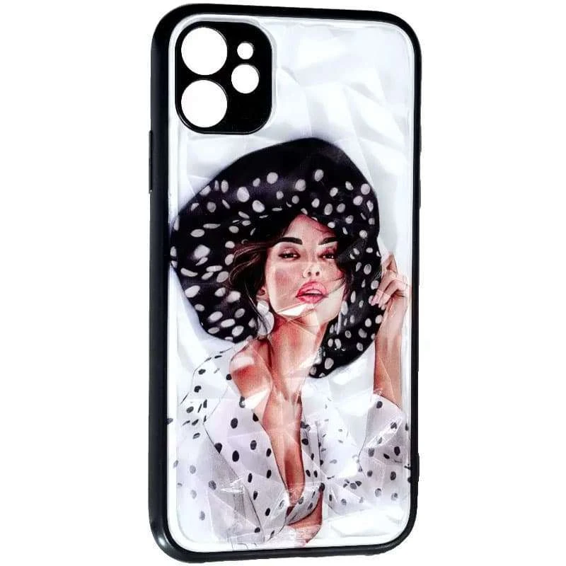 Стеклянный чехол Prisma Ladies на Apple iPhone 14 (6.1") – Girl in a hat. Фото 2 из 7