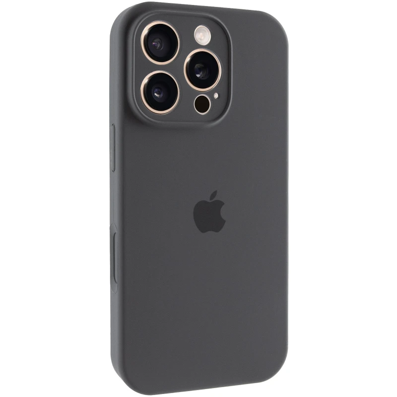 Чехол Silicone Case с защитой камеры для Apple iPhone 16 Pro Max – Серый / Dark Gray. Фото 2 из 6