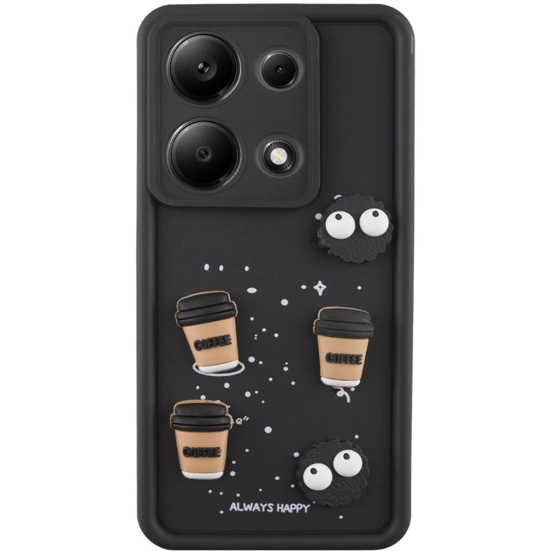 

Чехол TPU Toys Case для Xiaomi Redmi Note 13 Pro 4G (Black / Always Happy)