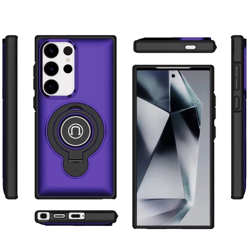 TPU+Textured PC Magnet для Samsung Galaxy S24 Ultra – Purple. Фото 3 из 4