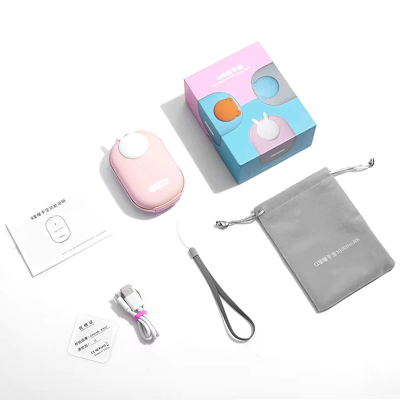 Портативное ЗУ Power Bank GXZ-N705 2in1 с обогревателем для рук 10000 mAh – Pink / Rabbit. Фото 7 из 8