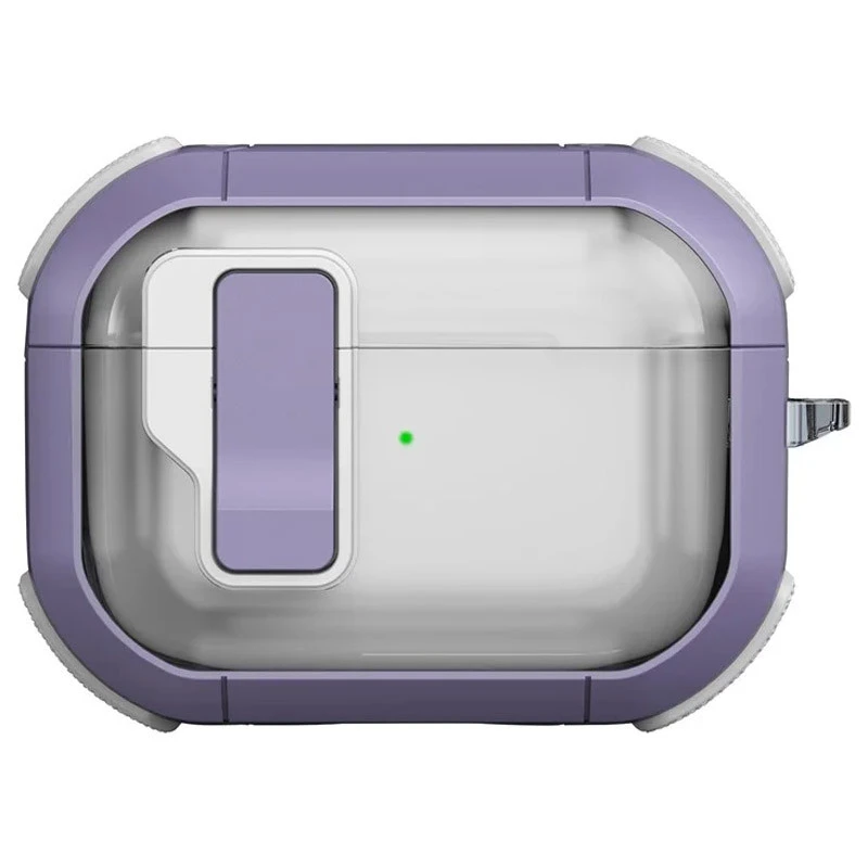 Футляр протиударний Locking Button для навушників Airpods Pro 3 – Light Purple. Фото 1 з 6