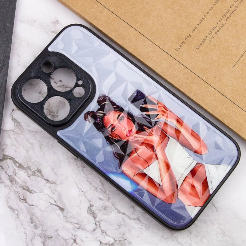 Стеклянный чехол Prisma Ladies на Apple iPhone 14 Pro Max (6.7") – Black in White. Фото 5 из 6