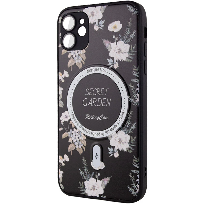 TPU+PC чохол Secret Garden з MagSafe на Apple iPhone 12 (6.1") – Black. Фото 3 з 4