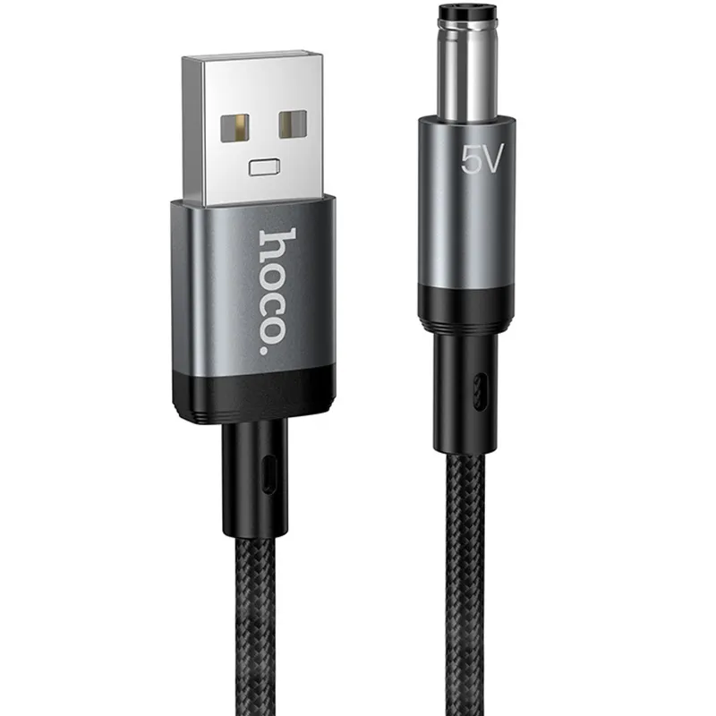 Кабель живлення для роутера/модема Hoco X129 Advantage USB-DC 5V (1m) – Black. Фото 1 з 6