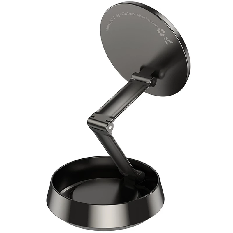 Автотримач Hoco H83 Metal ring magnetic (center console) – Metal grey. Фото 5 з 6