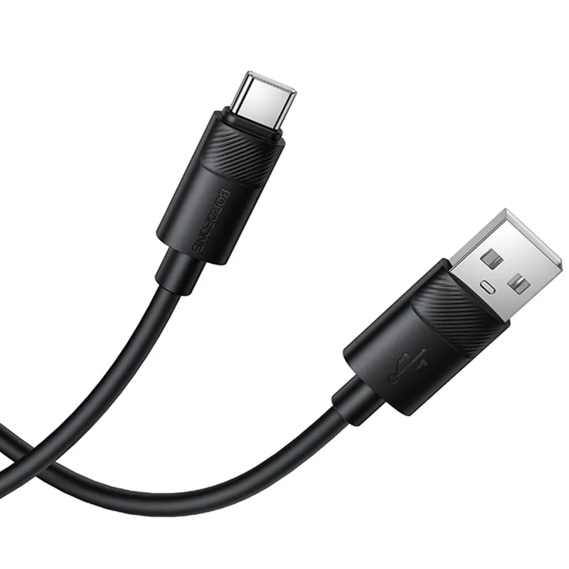 Дата кабель Borofone BX123 Leya USB to Type-C 36W (1m) – Black. Фото 4 з 5
