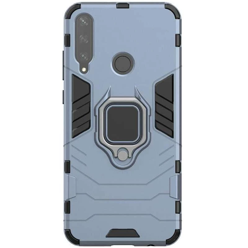 

Протиударний чохол Transformer з кільцем на Huawei Y6p (Сірий / Metal slate)