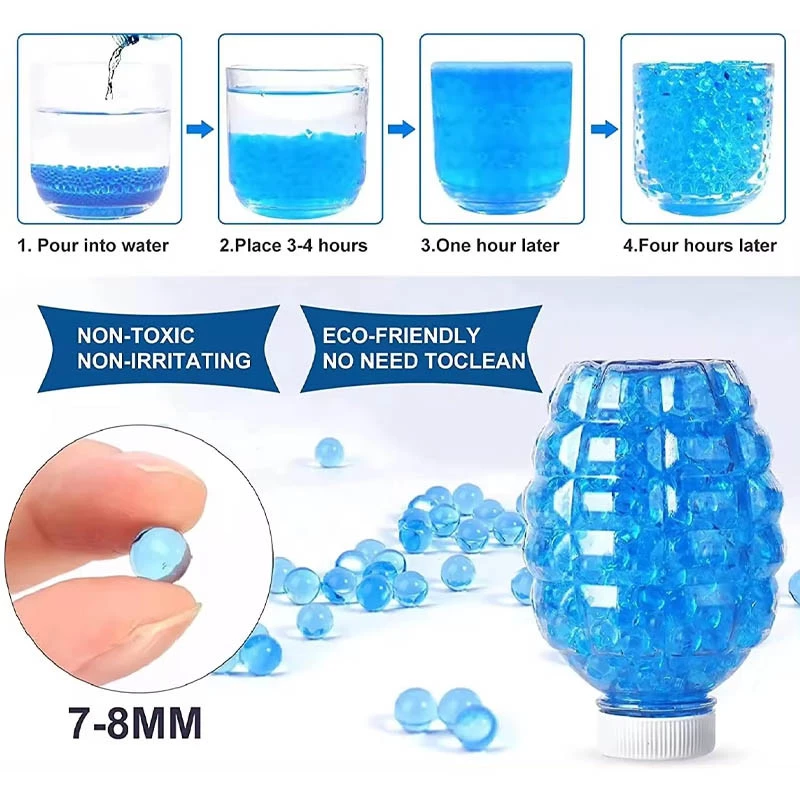 Гідрогелеві кульки (орбізи) 8000 шт. упаковка – Blue. Фото 4 з 5