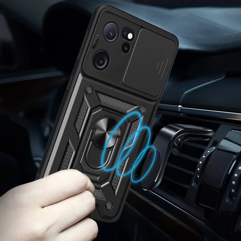 Протиударний чохол Serge Ring з захистом камери на Xiaomi 13T – Чорний. Фото 5 з 8