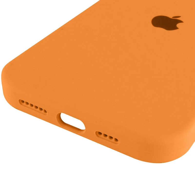 Чехол Silicone Case с закрытым низом для Apple iPhone 16 Pro – Оранжевый / Orange. Фото 5 из 5