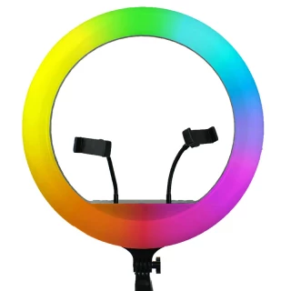 Кільцева світлодіодна LED лампа RGB Arc Ring 10" + tripod 2.1m фото 1 з 2