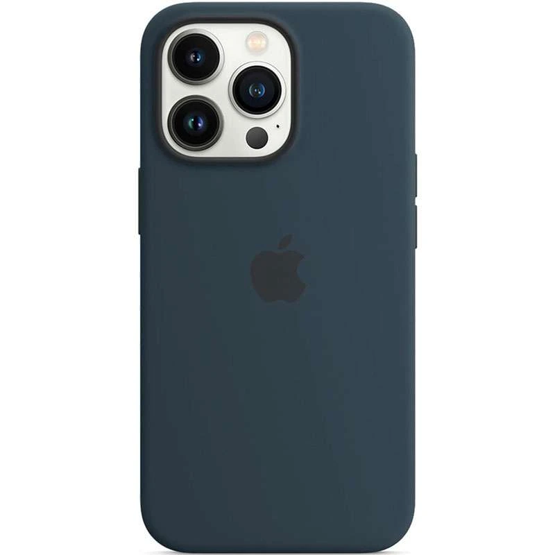 

Чехол Silicone Case с закрытым низом для Apple iPhone 13 Pro (6.1") (Синий / Abyss Blue), Синій / abyss blue