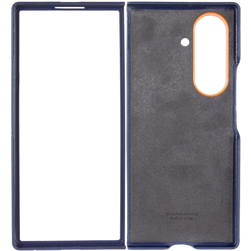 Шкіряний чохол Leather Case Premium на Samsung Galaxy Z Fold7 – Navy. Фото 6 з 10