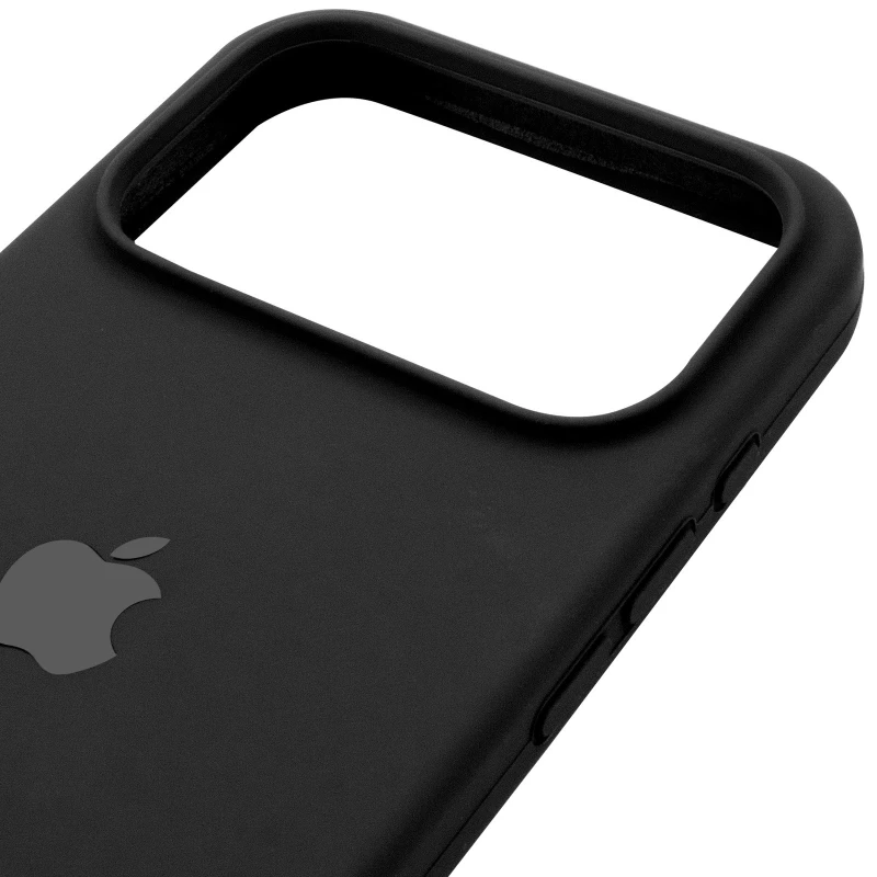 Чехол Silicone Case (AA) Logo with MagSafe для Apple iPhone 17 Pro Max (6.9") – Черный / Black. Фото 6 из 7