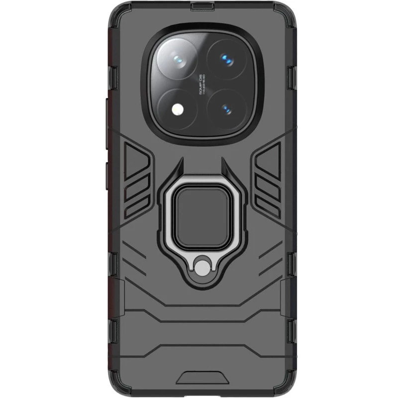 Протиударний чохол Transformer з кільцем на Xiaomi Redmi Note 14 Pro 4G – Чорний / Soul Black. Фото 7 з 7