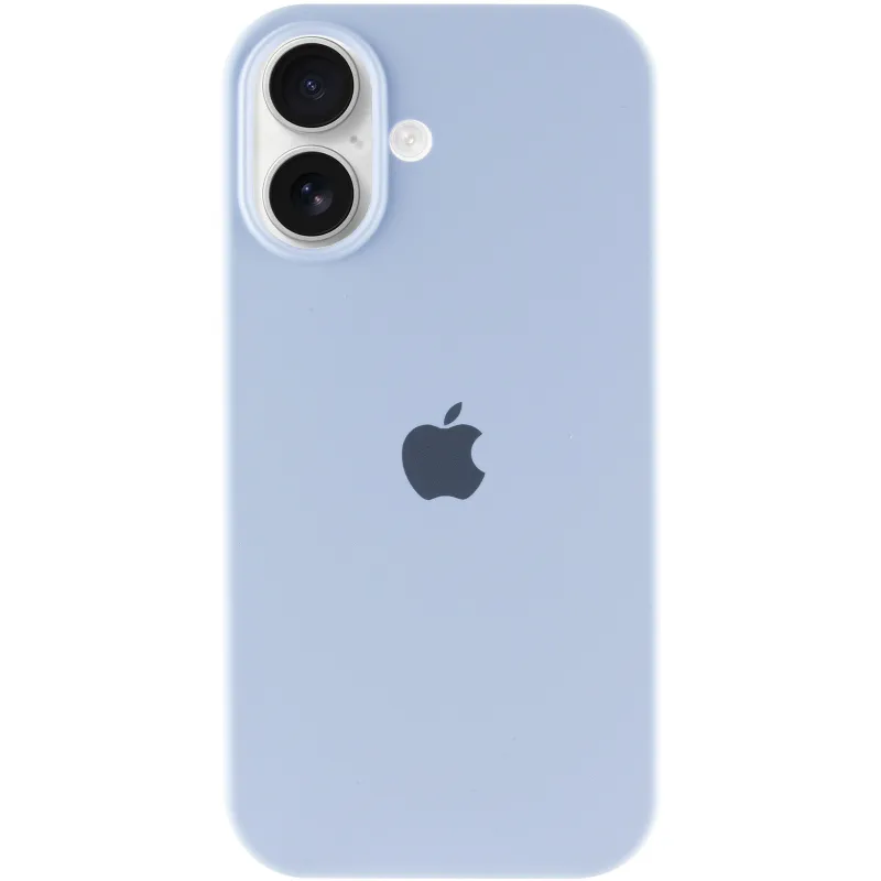 Чехол Silicone Case с закрытым низом для Apple iPhone 17 (6.3") – Голубой / Lilac Blue. Фото 3 из 6