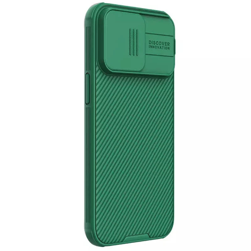Карбована накладка Nillkin Pro зі шторкою для камери на Apple iPhone 15 Pro (6.1") – Deep Green. Фото 3 з 6