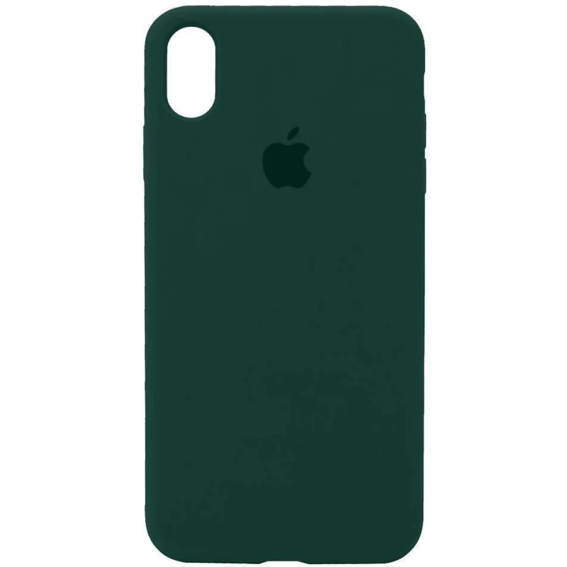 

Чехол Silicone Case с закрытым низом для Apple iPhone XS (5.8") (Зеленый / Forest green), Зелений / forest green