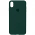 Чехол Silicone Case с закрытым низом для Apple iPhone XS (5.8") – Зеленый / Forest green. Фото 1 из 1