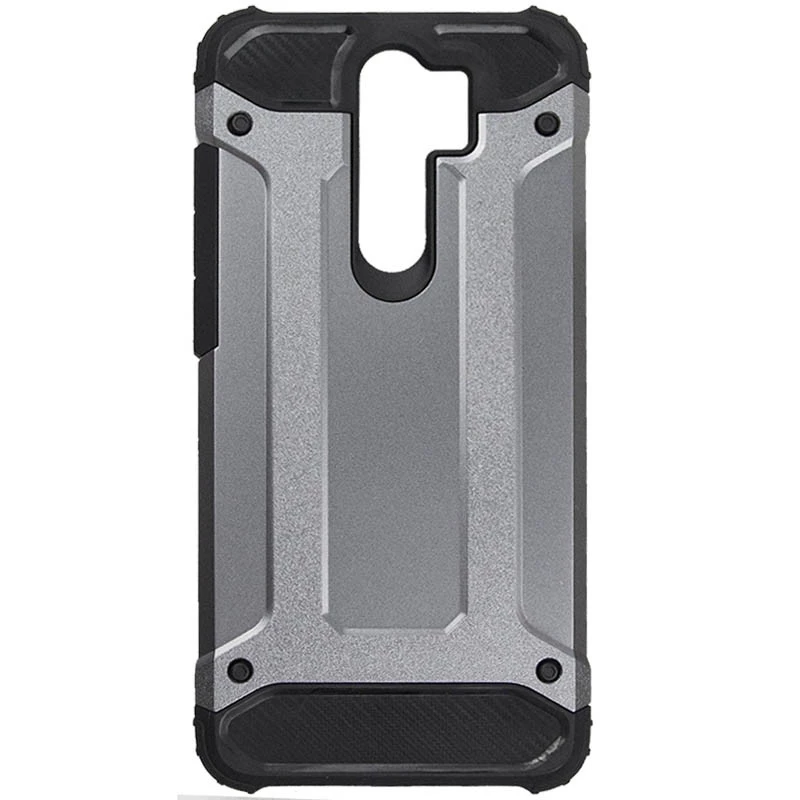 Противоударный чехол с усиленными углами Immortal для Xiaomi Redmi Note 8 Pro – Металл / Gun Metal. Фото 2 из 9