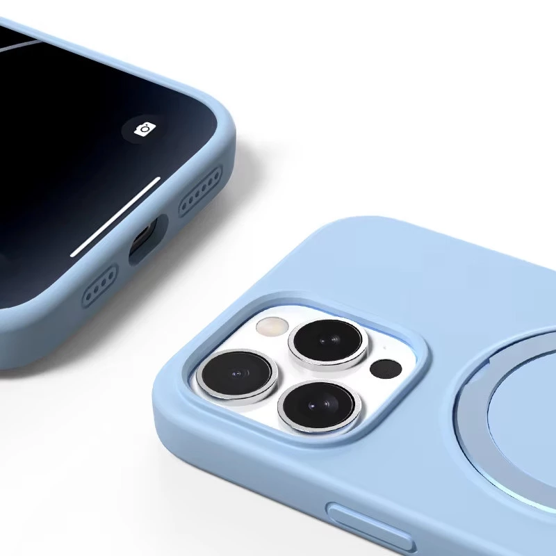 Силіконовий чохол Full Protective з кільцем-тримачем для Apple iPhone 14 Pro Max (6.7") – Blue. Фото 2 из 3