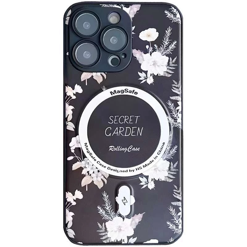 

TPU+PC чехол Secret Garden с MagSafe для Apple iPhone 13 (6.1") (Black)