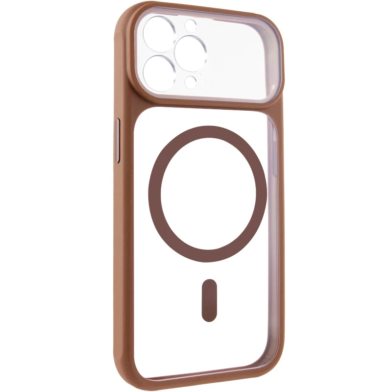 Чохол TPU GETMAN Moon Clear with MagSafe для Apple iPhone 12 Pro Max (6.7") – Brown. Фото 2 з 5