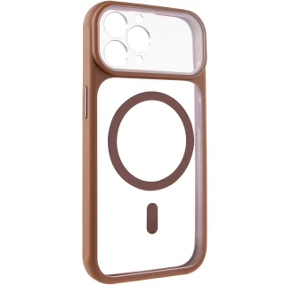 Чохол TPU+PC GETMAN Moon Clear with MagSafe для Apple iPhone 12 Pro (6.1") — Brown