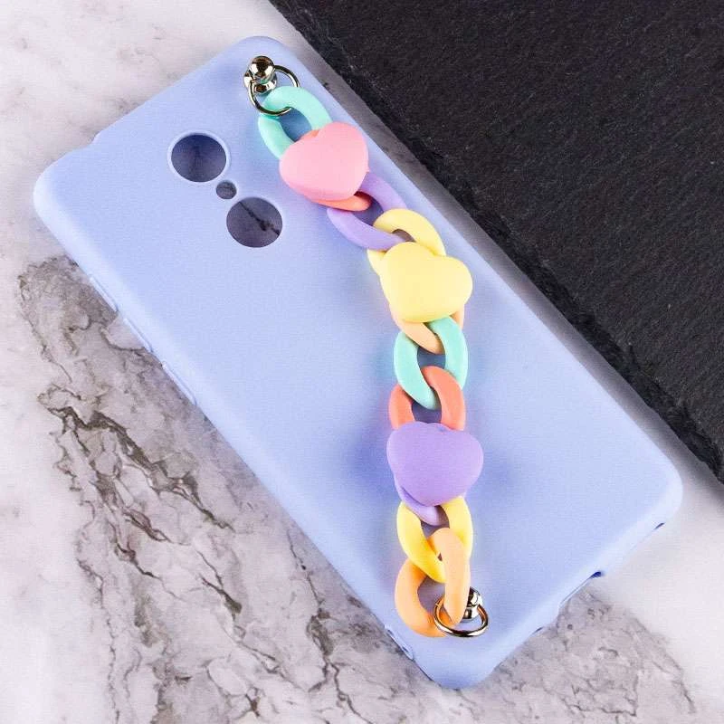 Чохол Heart з ланцюгом на Xiaomi Redmi 5 – Lilac Blue. Фото 3 з 4