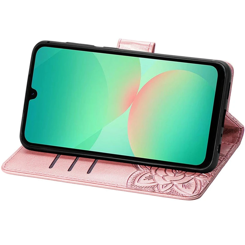 Кожаный чехол-книжка Butterfly Pattern для Samsung Galaxy A37 5G – Rose Gold. Фото 4 из 4