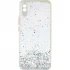Чохол з блискітками та захистом камери на Xiaomi Redmi 9A – Білий. Фото 1 з 3
