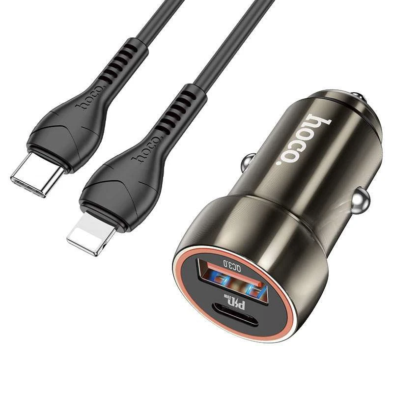 

АЗП Hoco Z46A Blue whale PD 20W + QC3.0 + Type-C to Lightning
