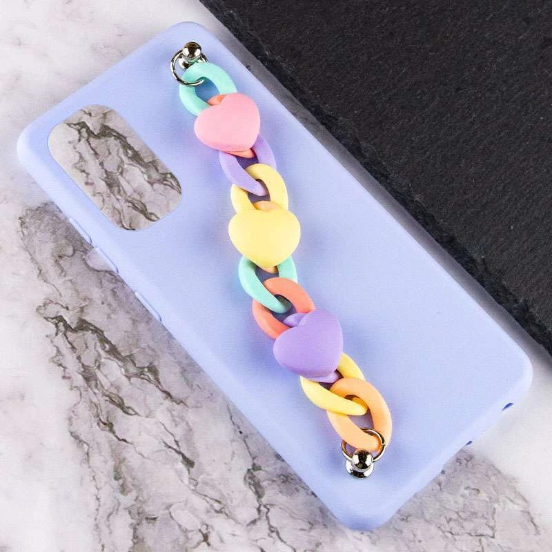 Чохол Heart з ланцюгом на Samsung Galaxy A32 (A325F) 4G – Lilac Blue. Фото 5 з 7