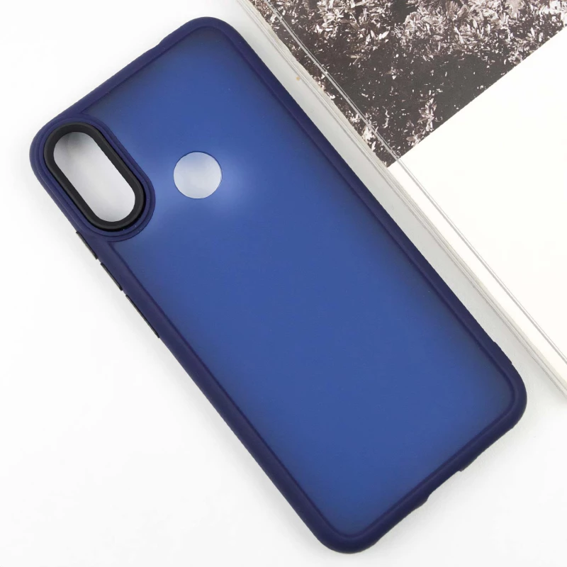 Чехол TPU+PC Lyon Frosted на Xiaomi Redmi Note 7 / Note 7 Pro / Note 7s – Синий / Navy Blue. Фото 4 из 12